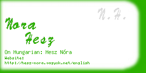 nora hesz business card