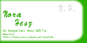 nora hesz business card